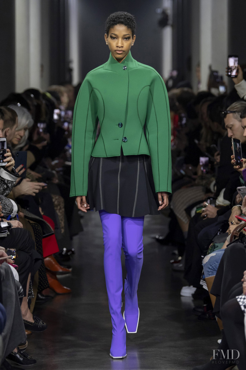 Naomi Chin Wing featured in  the Mugler fashion show for Autumn/Winter 2019
