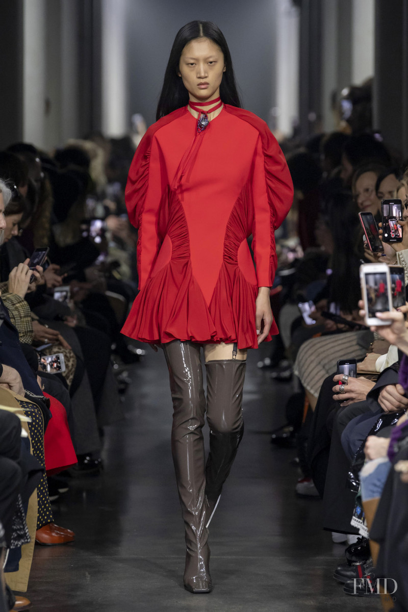 Yilan Hua featured in  the Mugler fashion show for Autumn/Winter 2019
