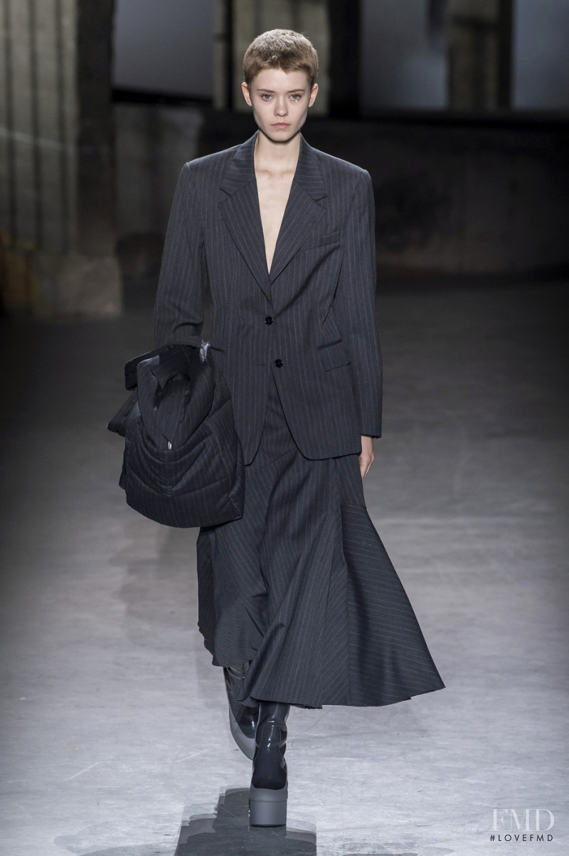 Maike Inga featured in  the Dries van Noten fashion show for Autumn/Winter 2019