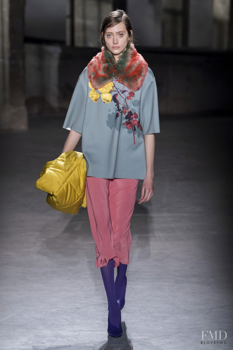 Lia Pavlova featured in  the Dries van Noten fashion show for Autumn/Winter 2019