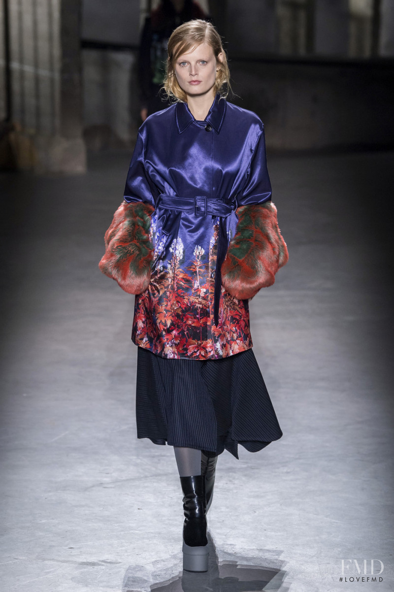 Hanne Gaby Odiele featured in  the Dries van Noten fashion show for Autumn/Winter 2019