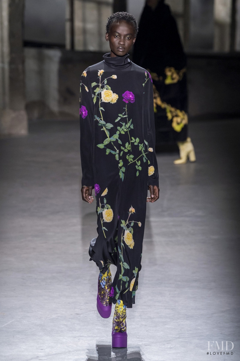 Aliet Sarah Isaiah featured in  the Dries van Noten fashion show for Autumn/Winter 2019