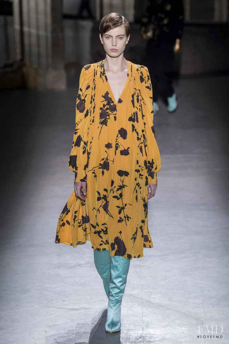 Nikki Tissen featured in  the Dries van Noten fashion show for Autumn/Winter 2019
