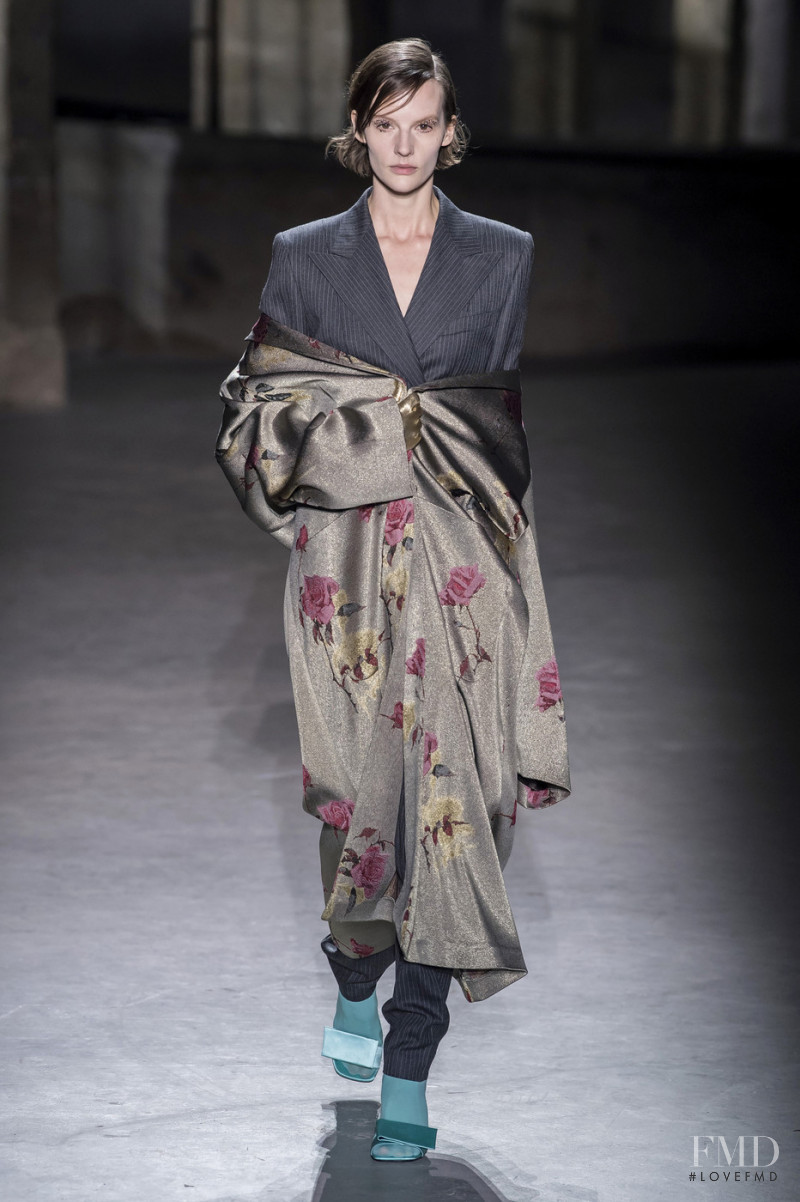Sara Blomqvist featured in  the Dries van Noten fashion show for Autumn/Winter 2019