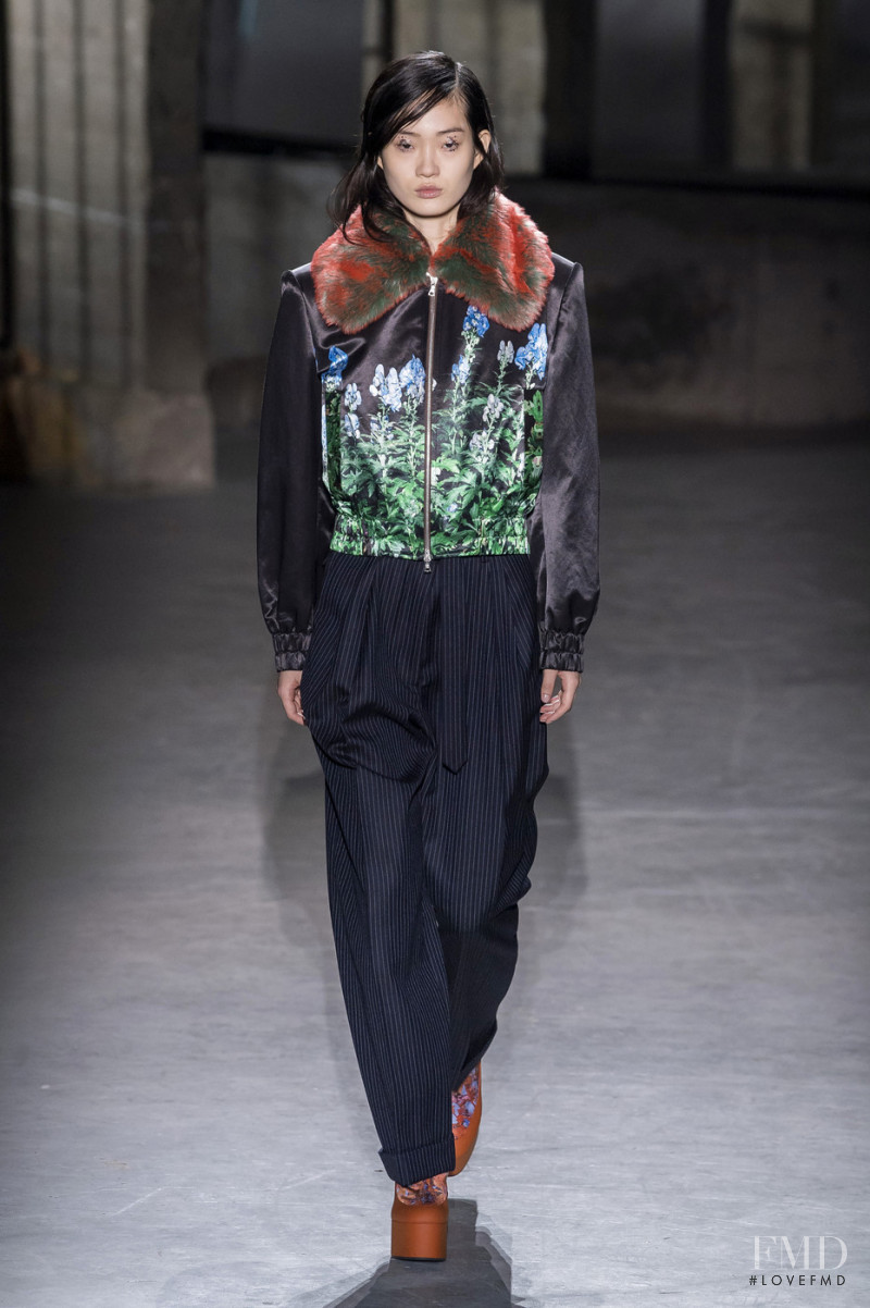 Hyun Ji Shin featured in  the Dries van Noten fashion show for Autumn/Winter 2019