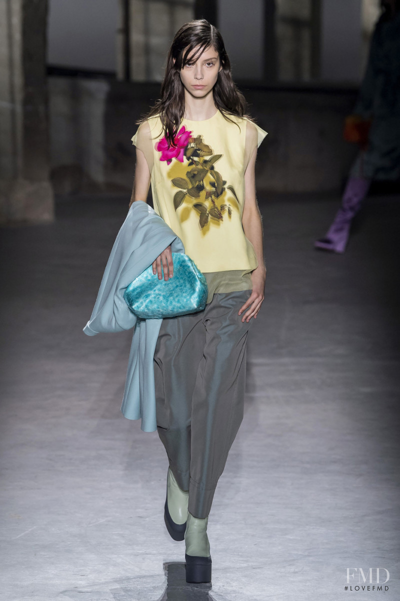 Manuela Miloqui featured in  the Dries van Noten fashion show for Autumn/Winter 2019