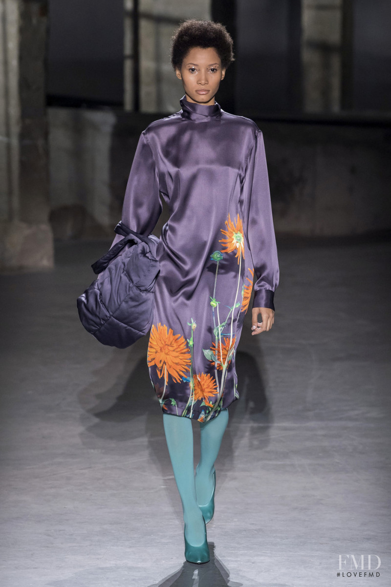 Lineisy Montero featured in  the Dries van Noten fashion show for Autumn/Winter 2019