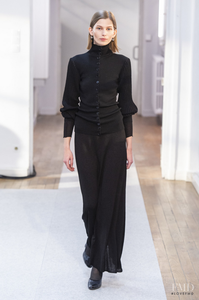 Monika Sawicka featured in  the Christophe Lemaire fashion show for Autumn/Winter 2019