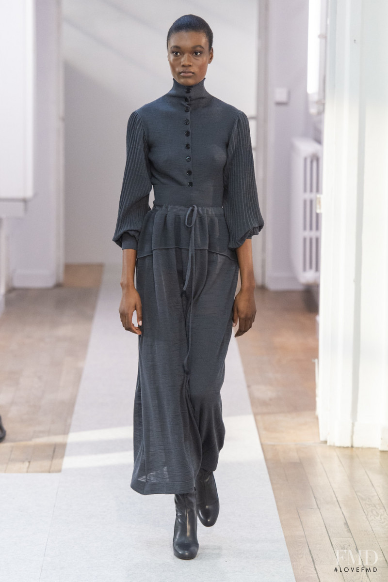 Naki Depass featured in  the Christophe Lemaire fashion show for Autumn/Winter 2019