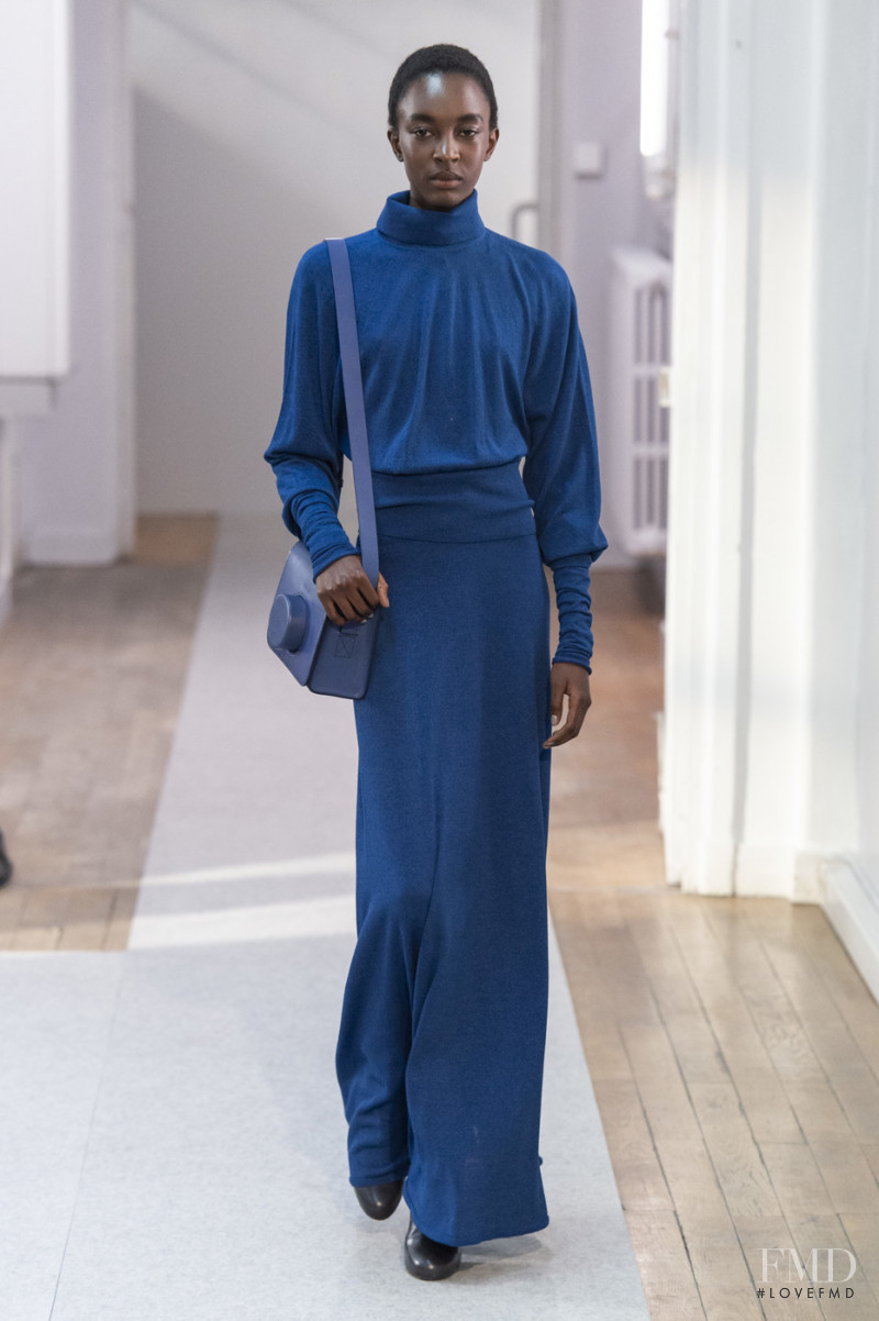 Nicole Atieno featured in  the Christophe Lemaire fashion show for Autumn/Winter 2019
