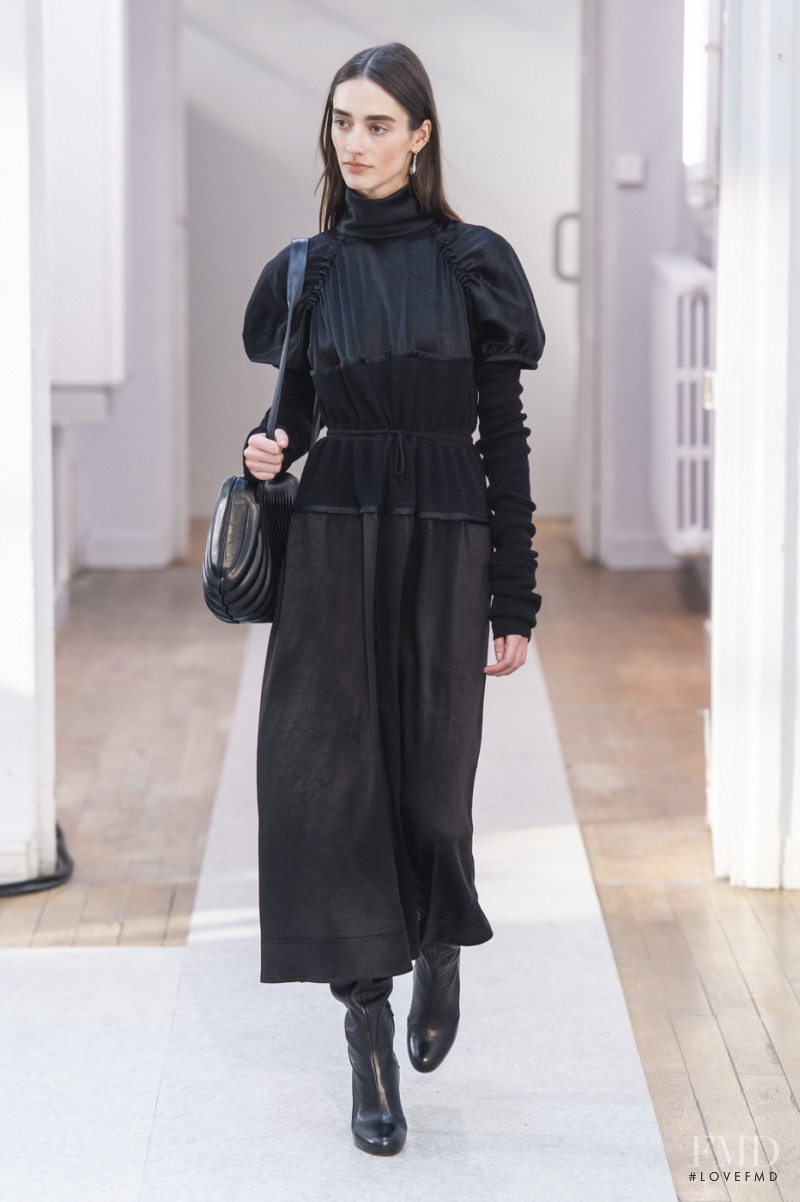 Amanda Googe featured in  the Christophe Lemaire fashion show for Autumn/Winter 2019