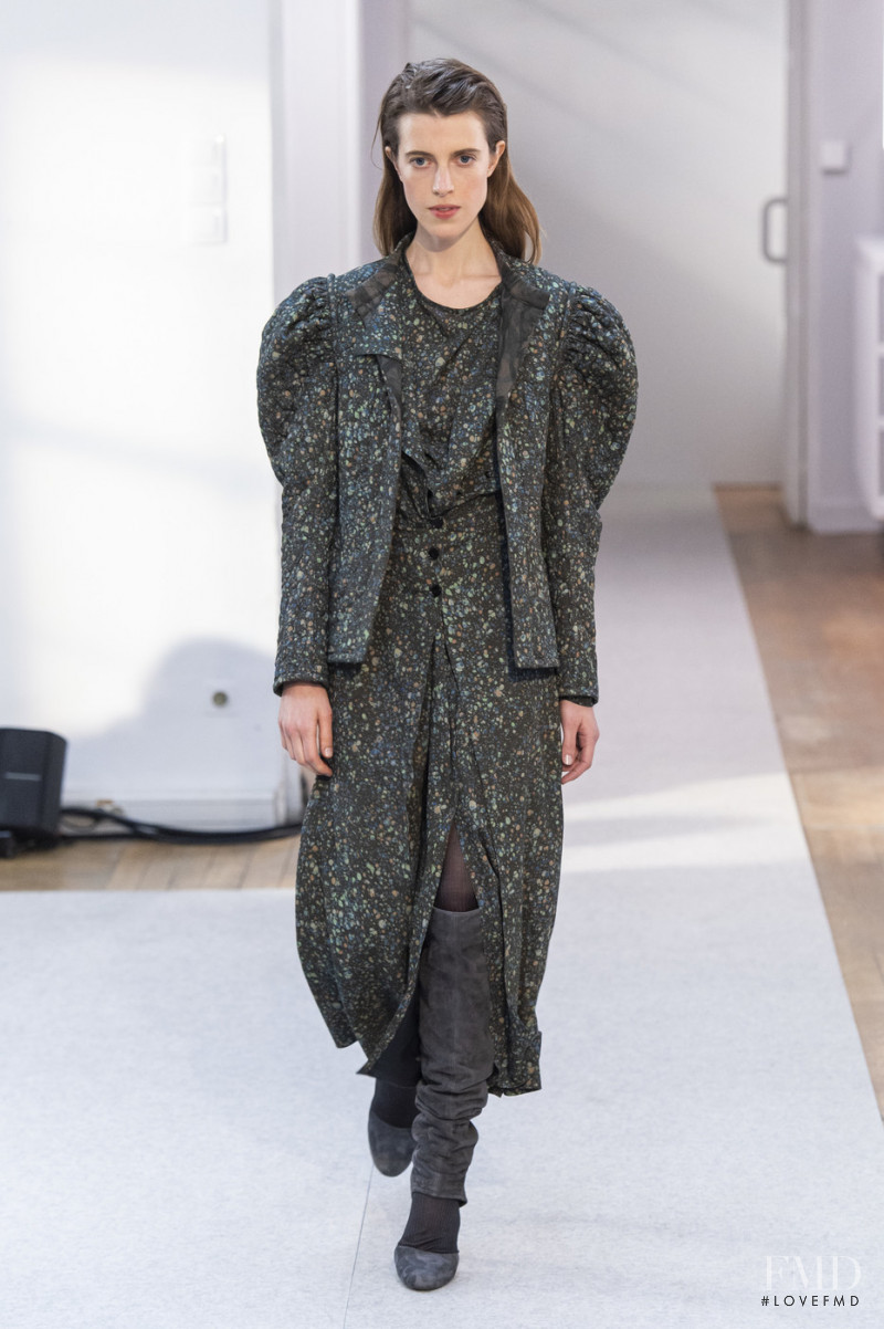 Sojourner Morrell featured in  the Christophe Lemaire fashion show for Autumn/Winter 2019