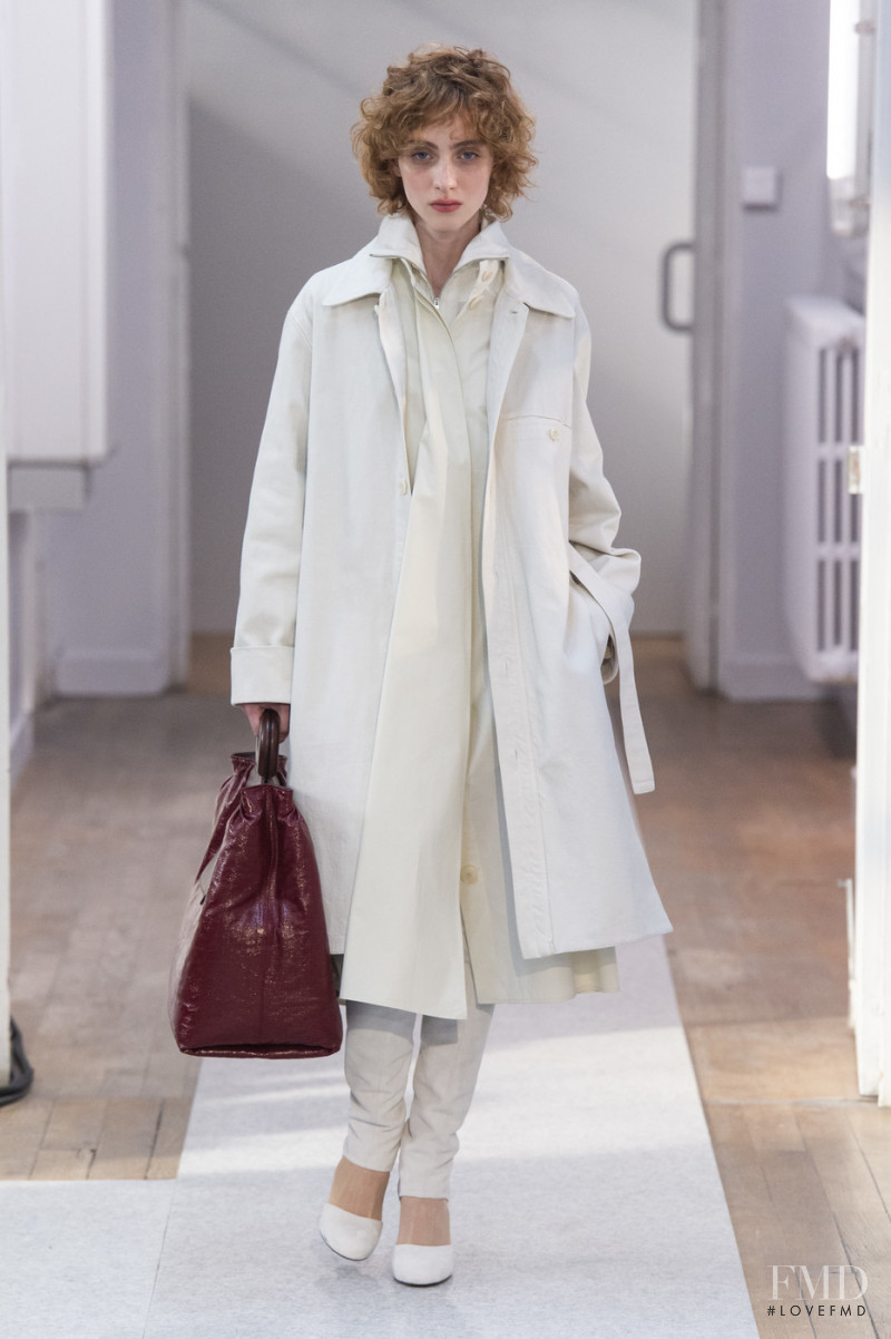 Lika Rigvava featured in  the Christophe Lemaire fashion show for Autumn/Winter 2019