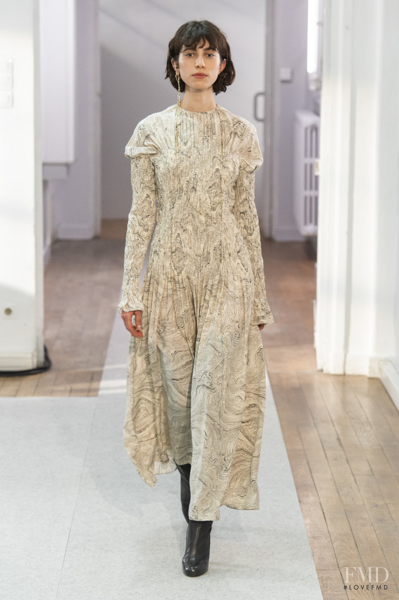 Mila Stomatova featured in  the Christophe Lemaire fashion show for Autumn/Winter 2019