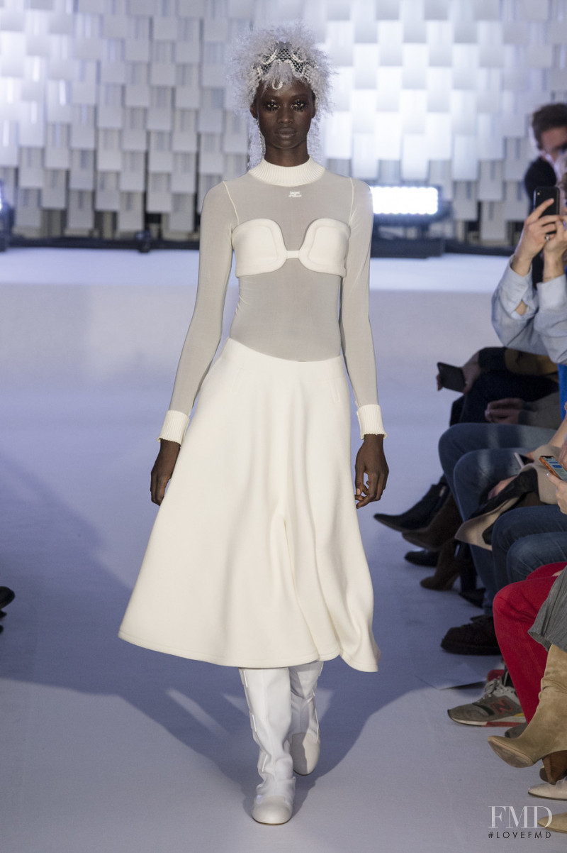 Fatou Jobe featured in  the André Courrèges fashion show for Autumn/Winter 2019
