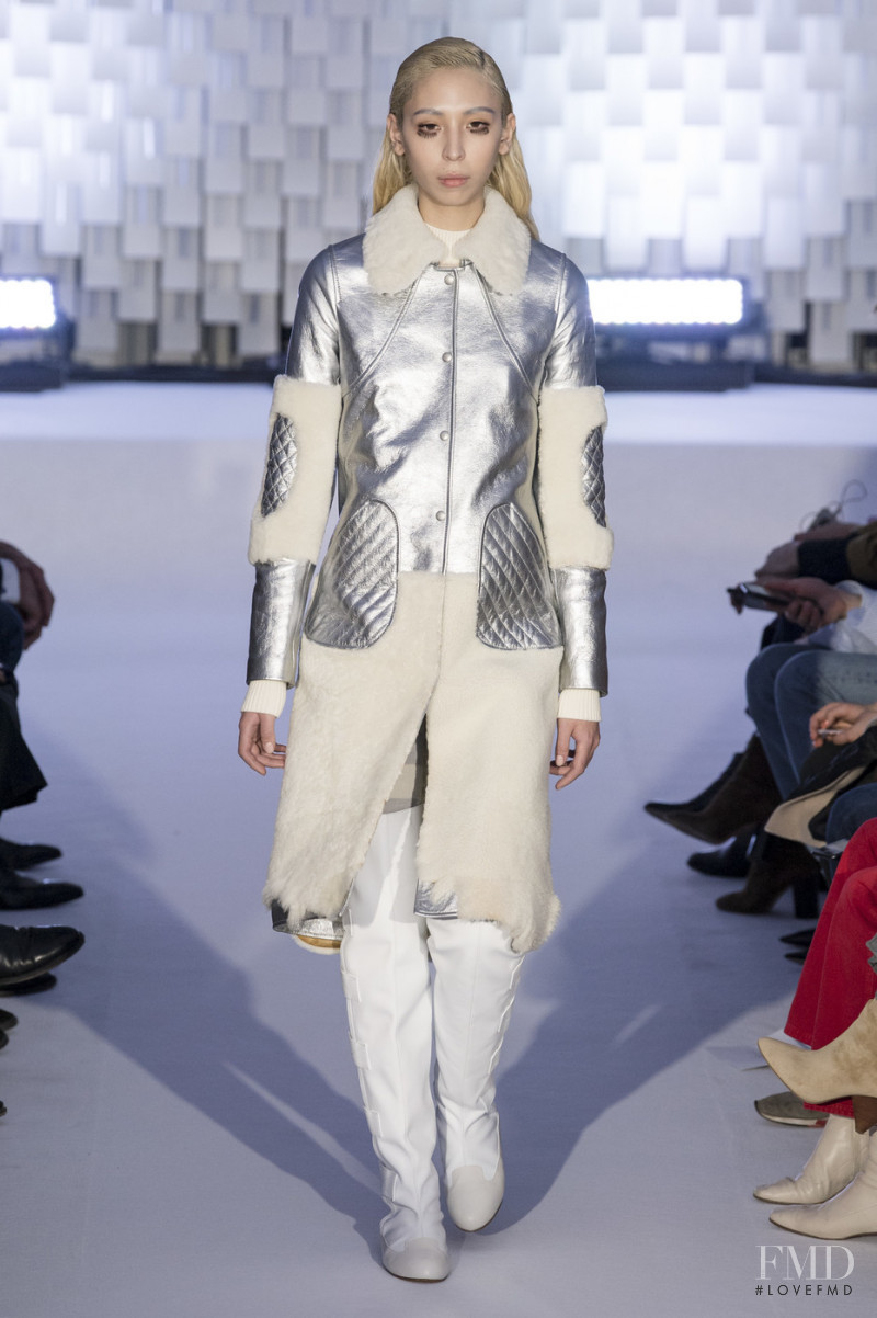 Issa Lish featured in  the André Courrèges fashion show for Autumn/Winter 2019