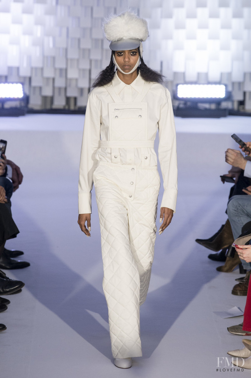 Carmen Amare featured in  the André Courrèges fashion show for Autumn/Winter 2019