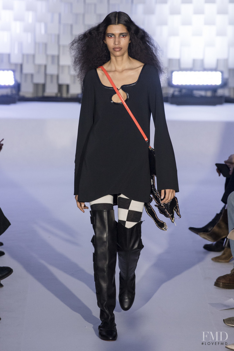 Pooja Mor featured in  the André Courrèges fashion show for Autumn/Winter 2019