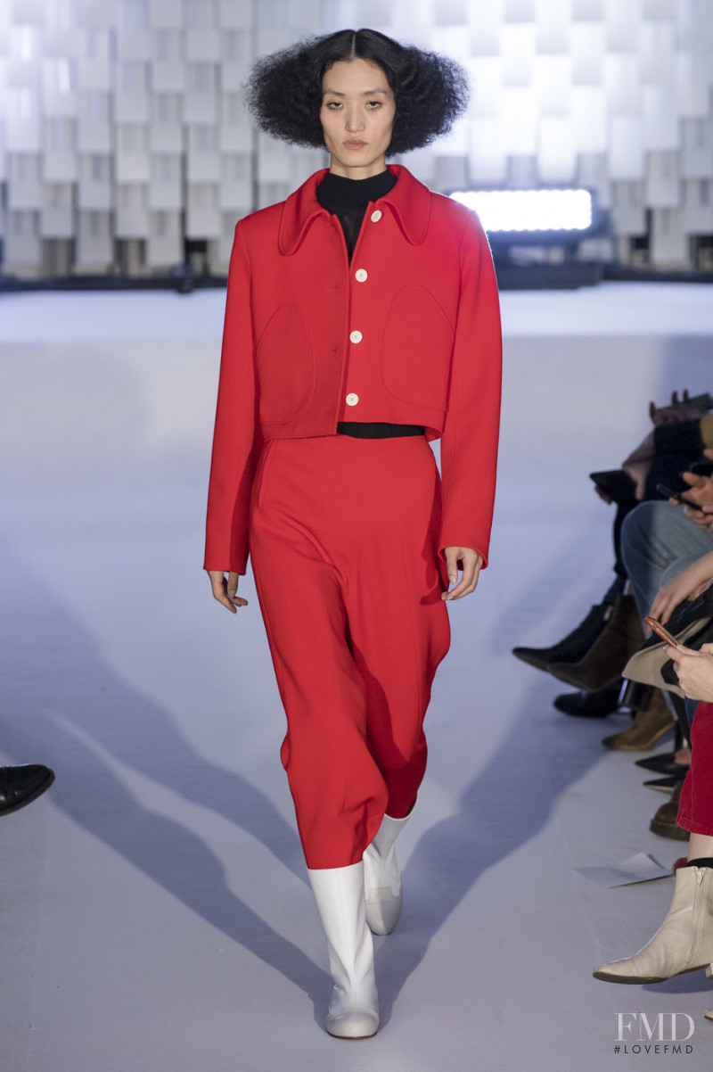 Lina Zhang featured in  the André Courrèges fashion show for Autumn/Winter 2019