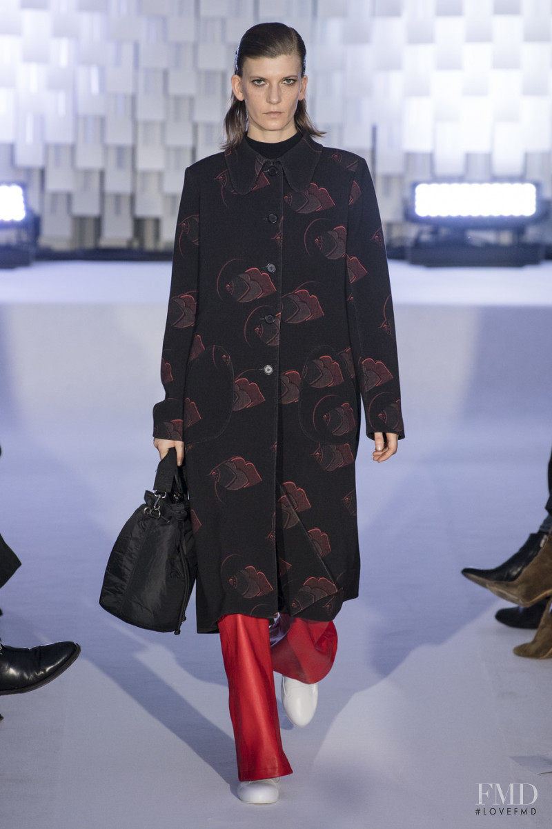 Valerija Kelava featured in  the André Courrèges fashion show for Autumn/Winter 2019