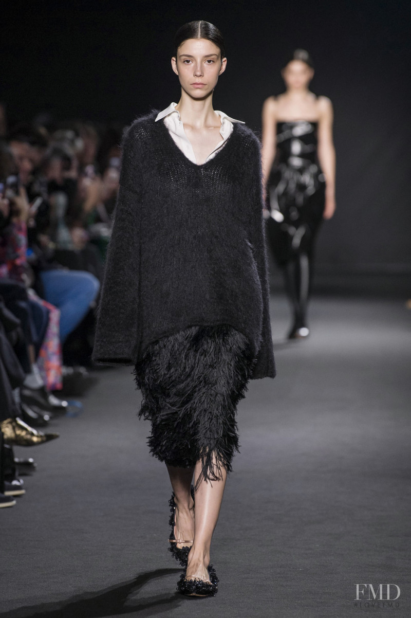 Manuela Miloqui featured in  the Rochas fashion show for Autumn/Winter 2019