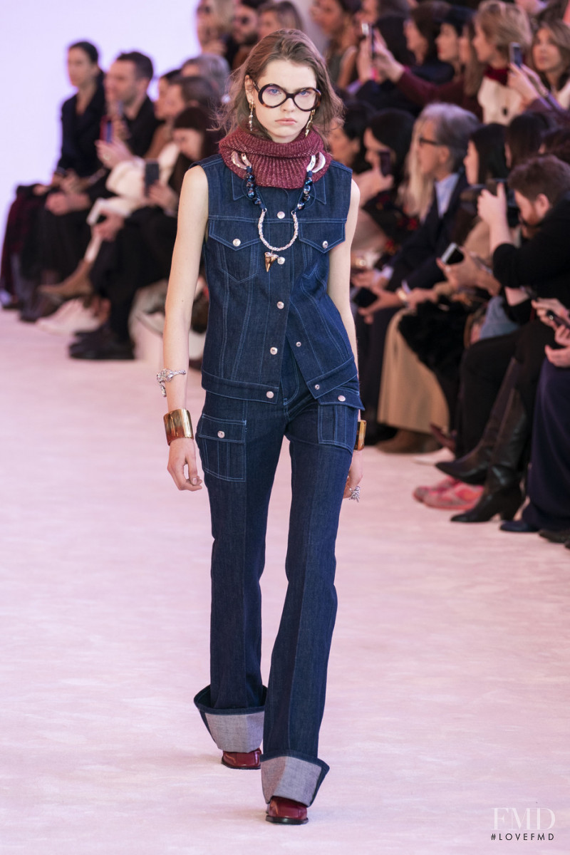 Maud Hoevelaken featured in  the Chloe fashion show for Autumn/Winter 2019