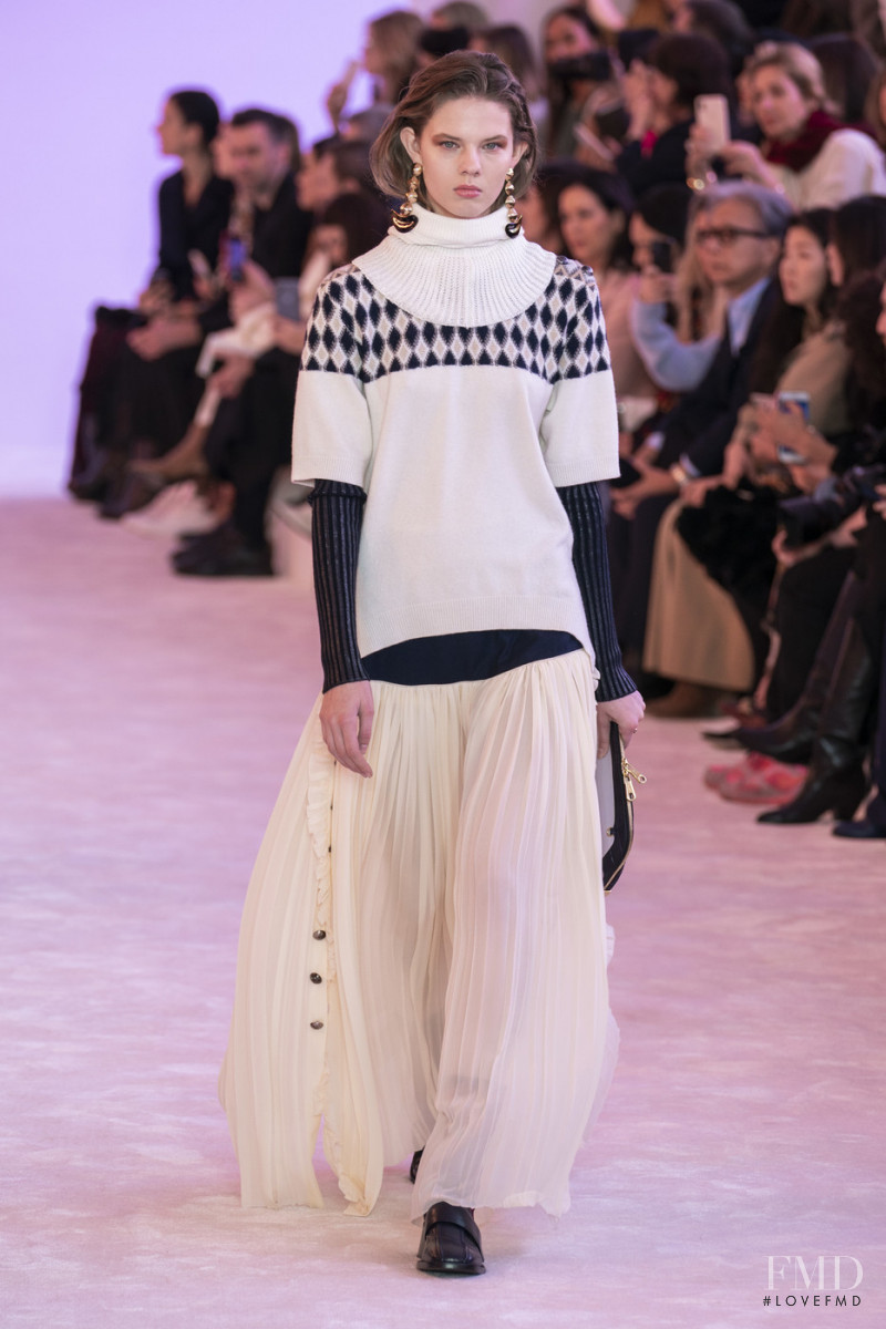 Julia Merkelbach featured in  the Chloe fashion show for Autumn/Winter 2019