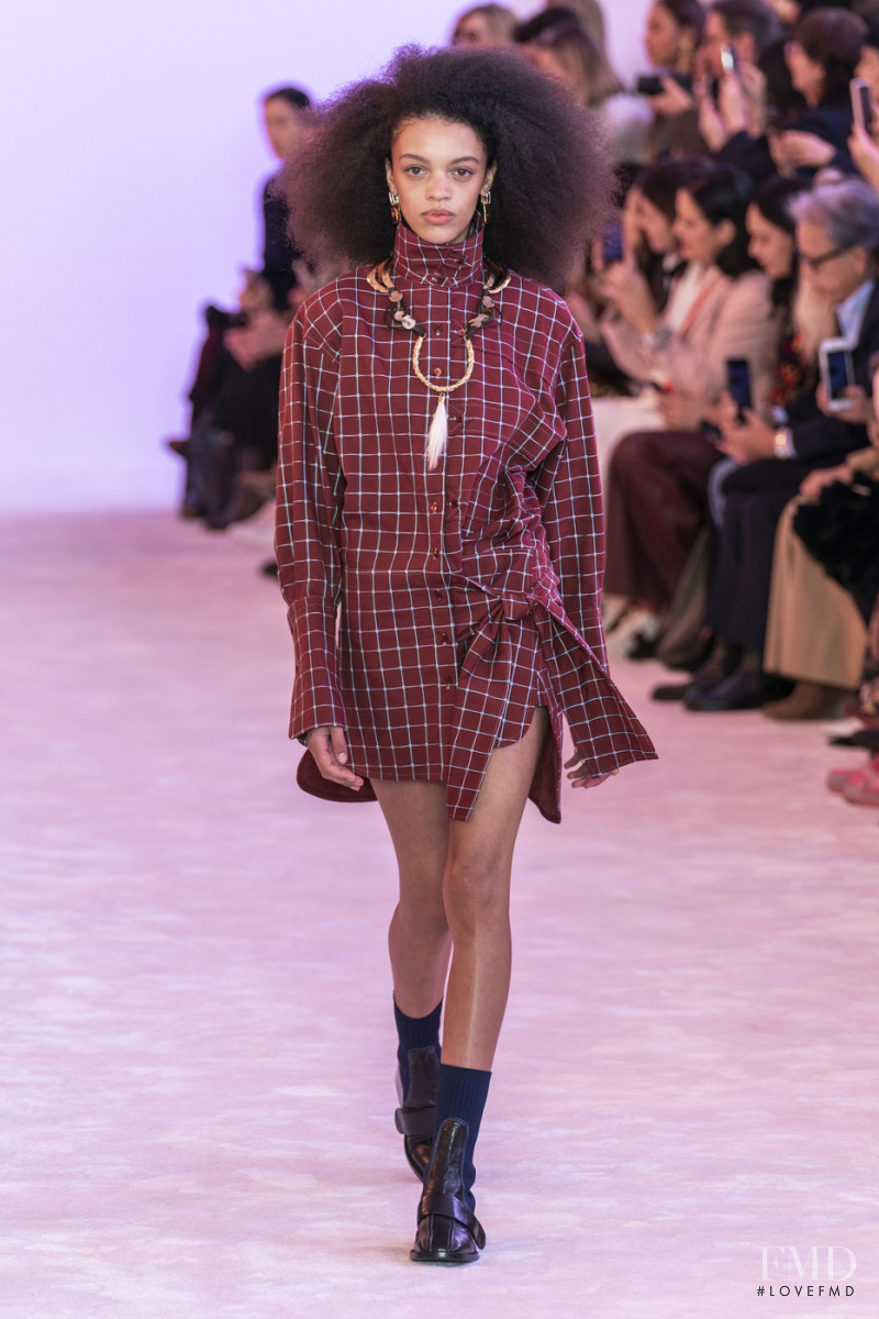 Kukua Williams featured in  the Chloe fashion show for Autumn/Winter 2019