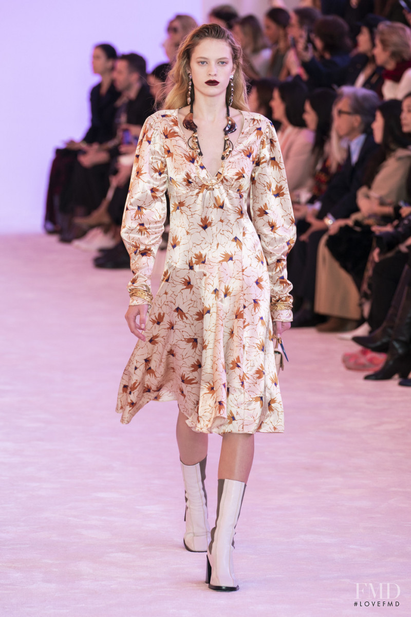 Kat Carter featured in  the Chloe fashion show for Autumn/Winter 2019