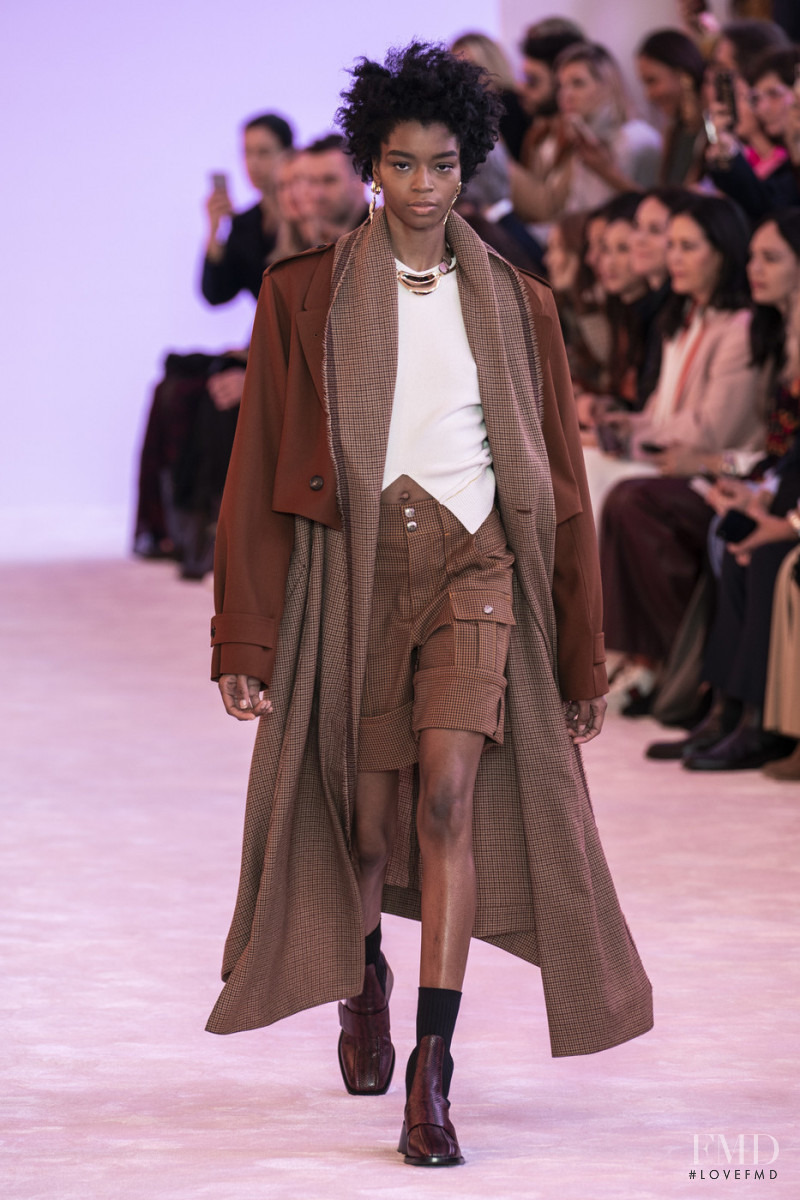 Kyla Ramsey featured in  the Chloe fashion show for Autumn/Winter 2019