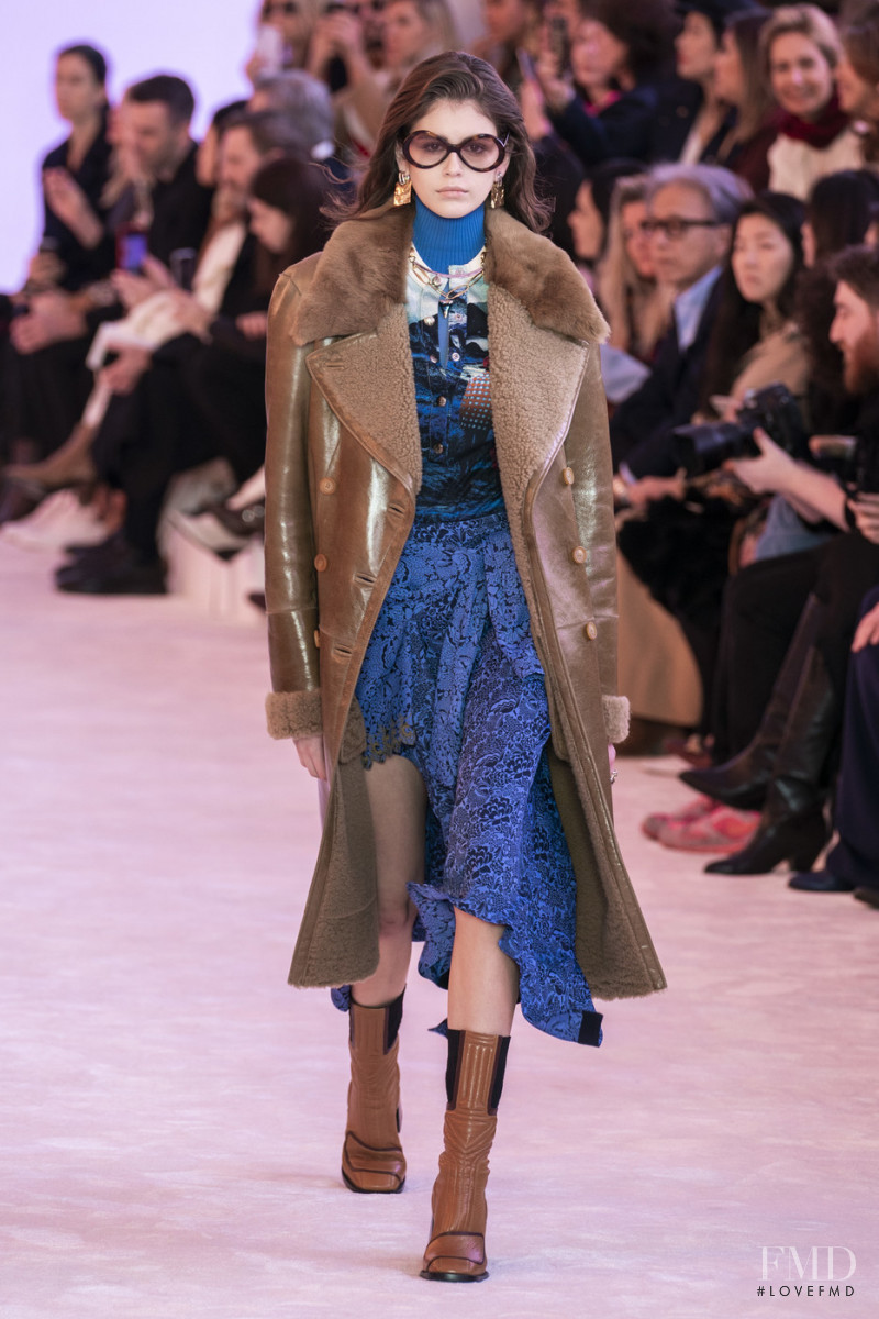 Kaia Gerber featured in  the Chloe fashion show for Autumn/Winter 2019