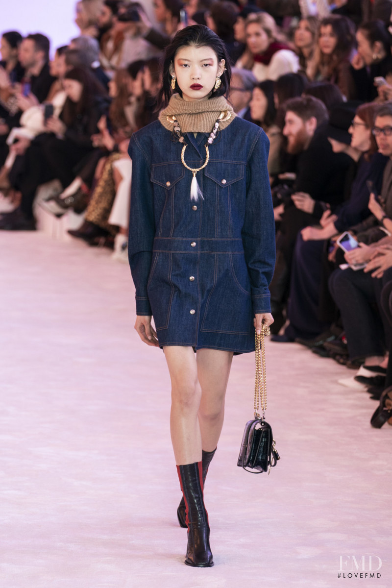 Tang He featured in  the Chloe fashion show for Autumn/Winter 2019