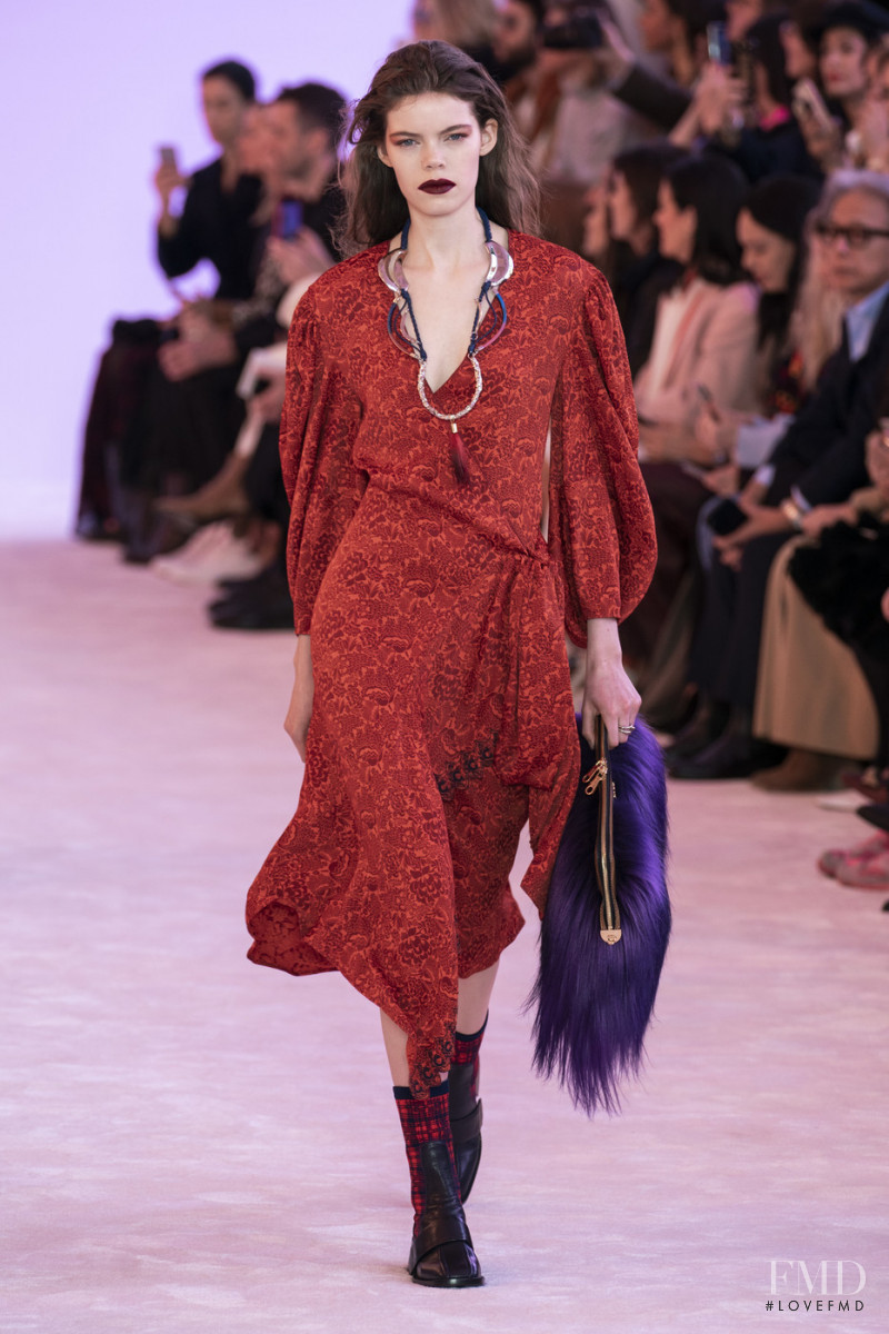 Nina Gulien featured in  the Chloe fashion show for Autumn/Winter 2019