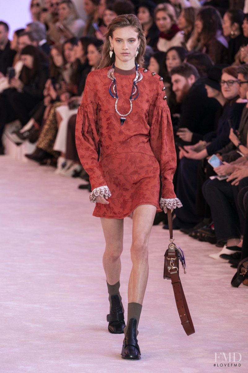 Sarah Dahl featured in  the Chloe fashion show for Autumn/Winter 2019