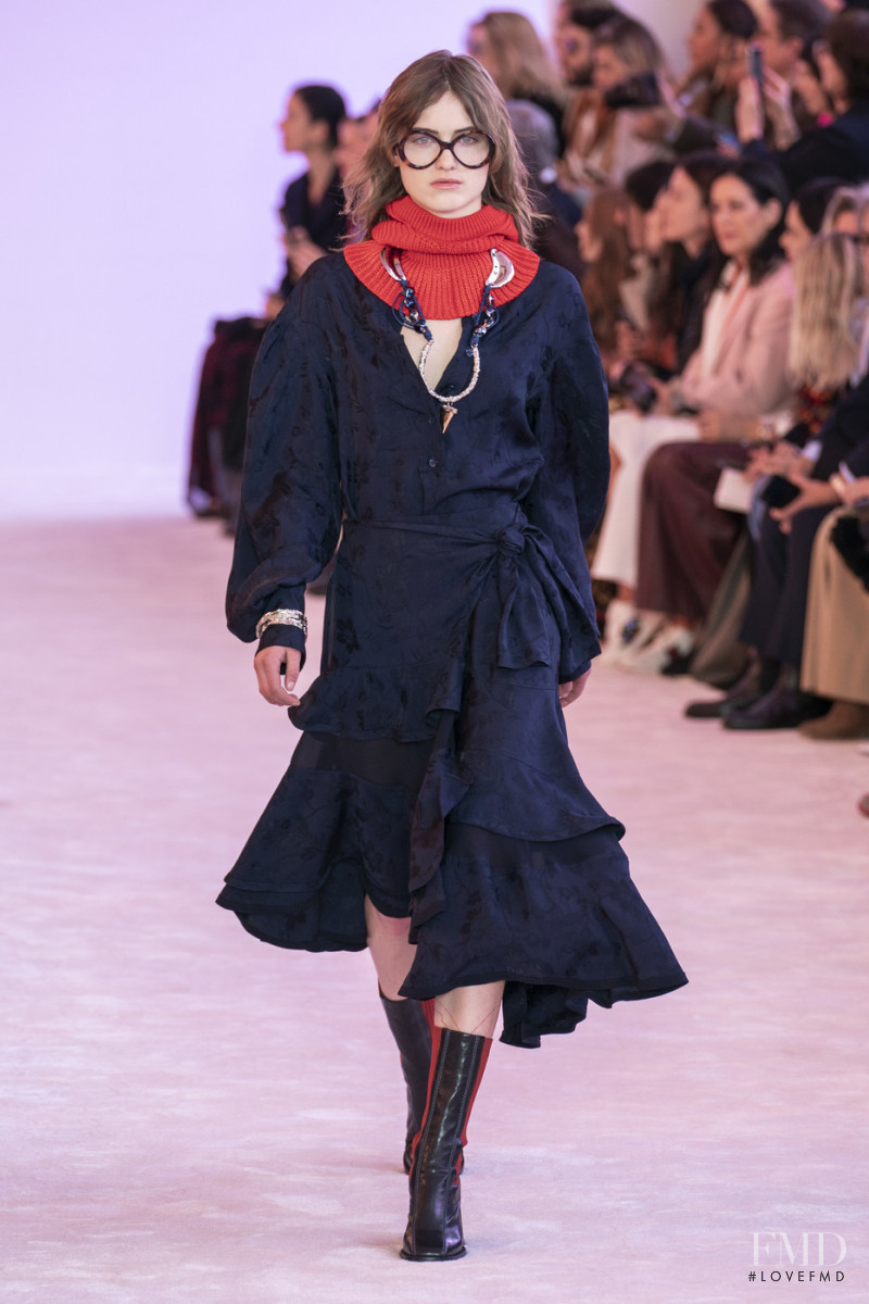 Sarah Brown featured in  the Chloe fashion show for Autumn/Winter 2019