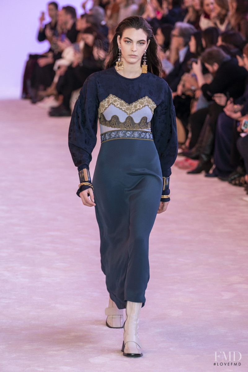 Vittoria Ceretti featured in  the Chloe fashion show for Autumn/Winter 2019