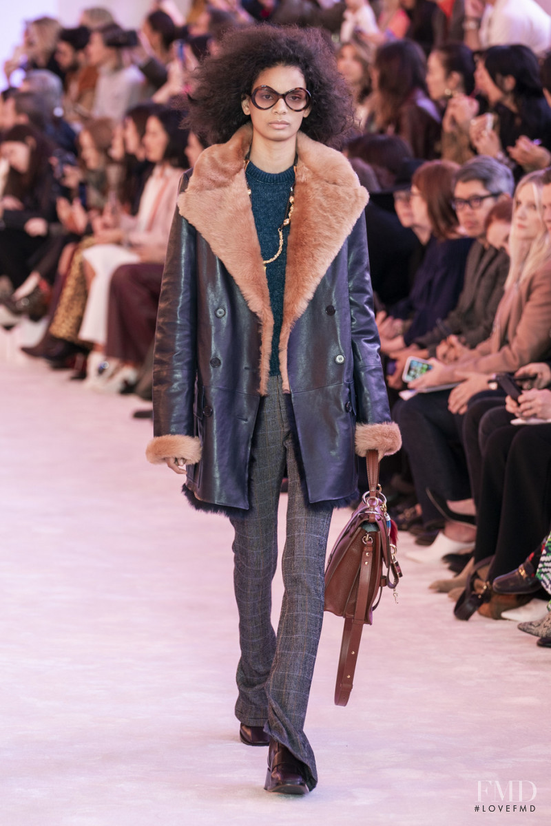 Annibelis Baez featured in  the Chloe fashion show for Autumn/Winter 2019
