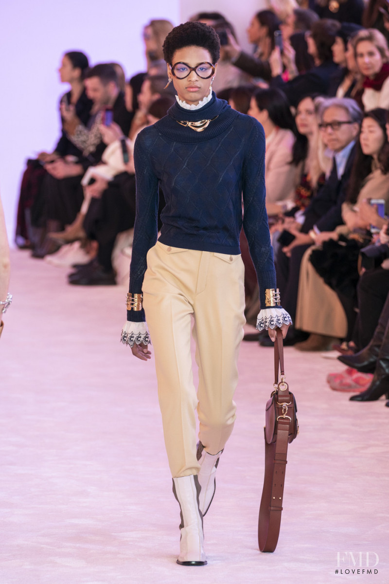 Janaye Furman featured in  the Chloe fashion show for Autumn/Winter 2019
