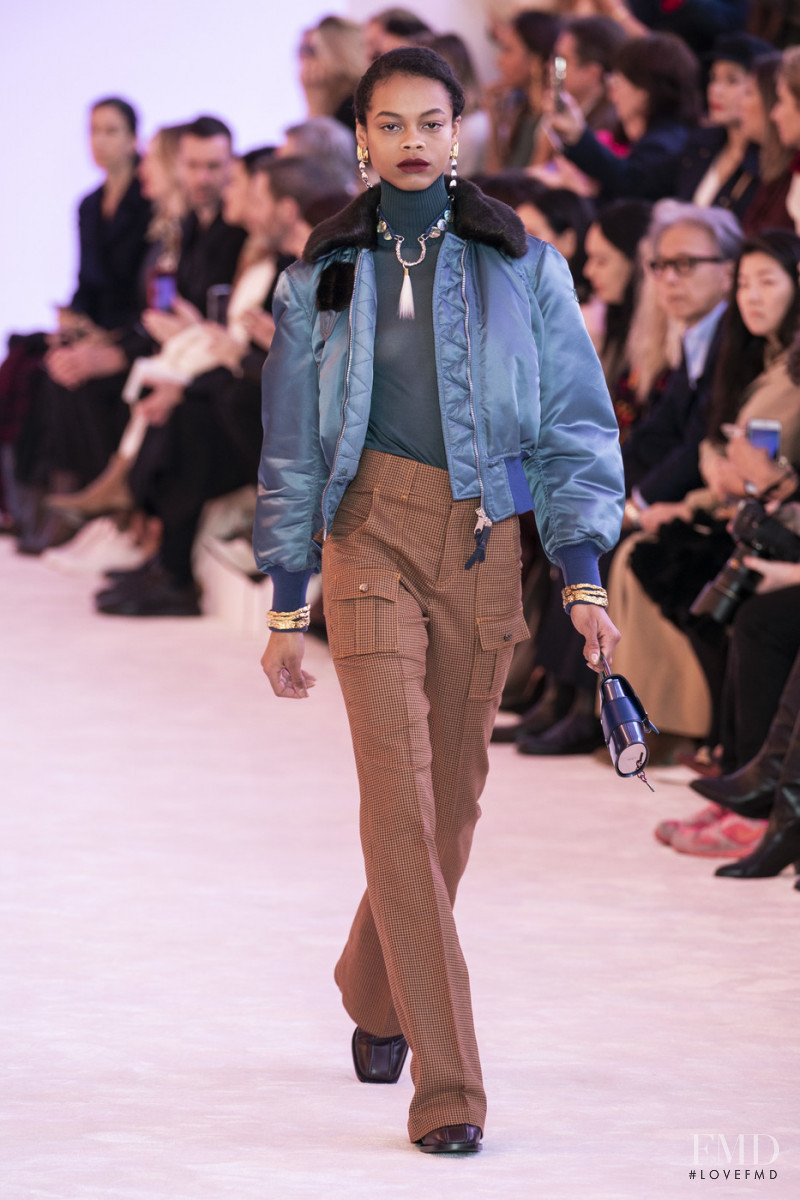 Aaliyah Hydes featured in  the Chloe fashion show for Autumn/Winter 2019