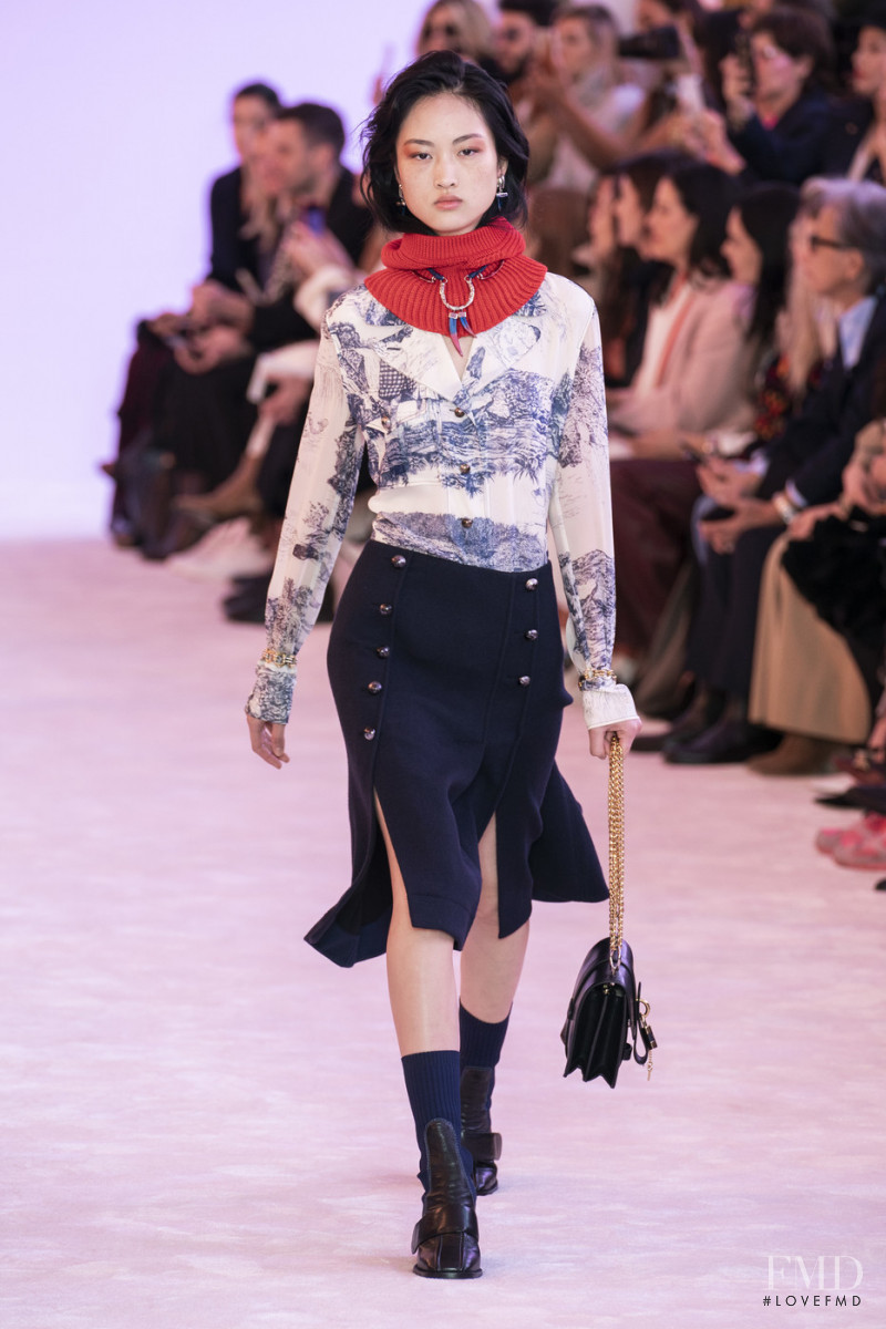 Jing Wen featured in  the Chloe fashion show for Autumn/Winter 2019