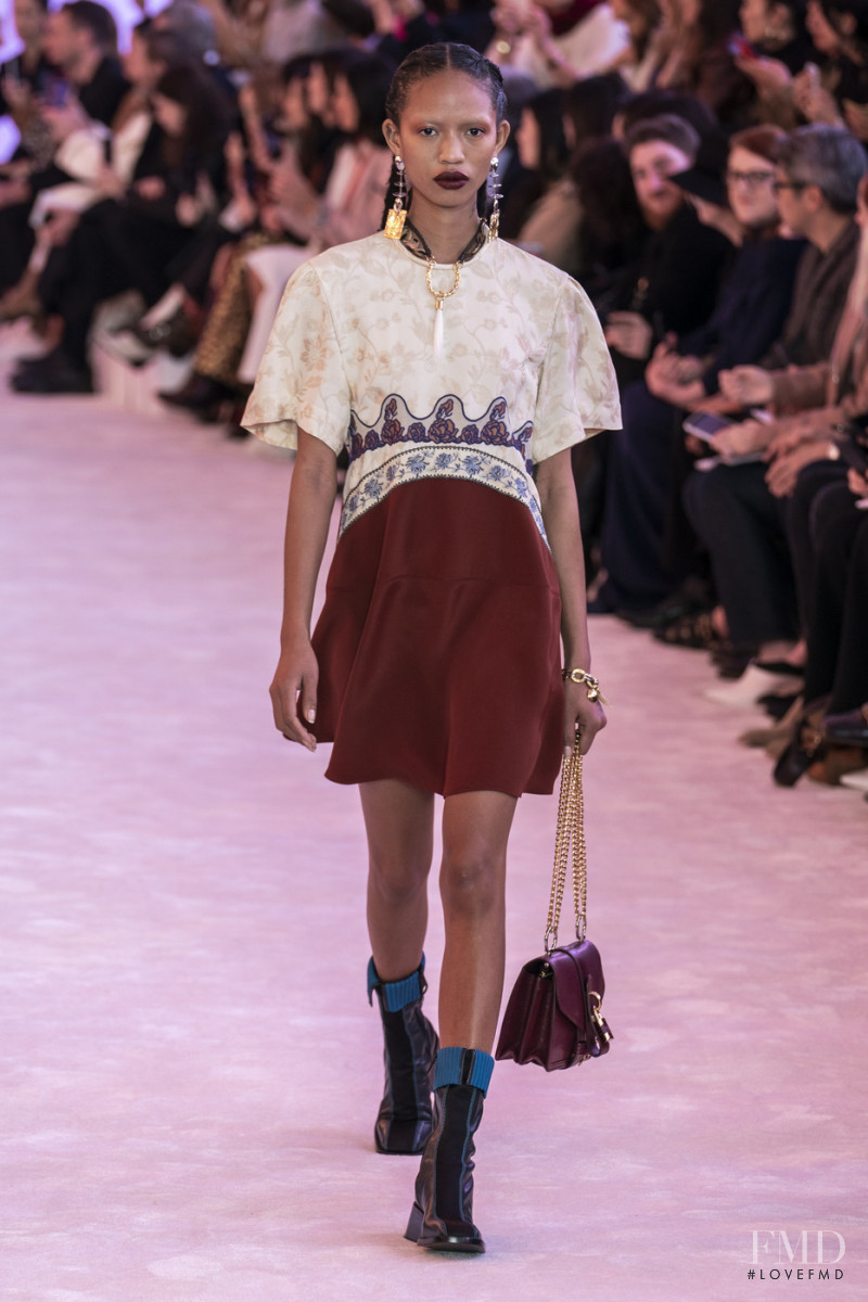 Adesuwa Aighewi featured in  the Chloe fashion show for Autumn/Winter 2019