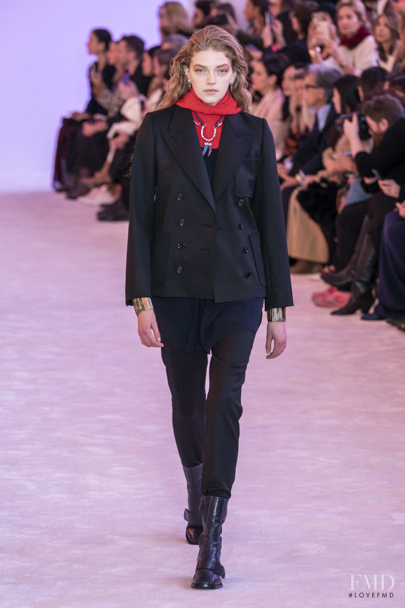 Eliza Kallmann featured in  the Chloe fashion show for Autumn/Winter 2019
