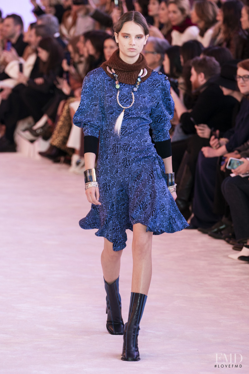 Giselle Norman featured in  the Chloe fashion show for Autumn/Winter 2019