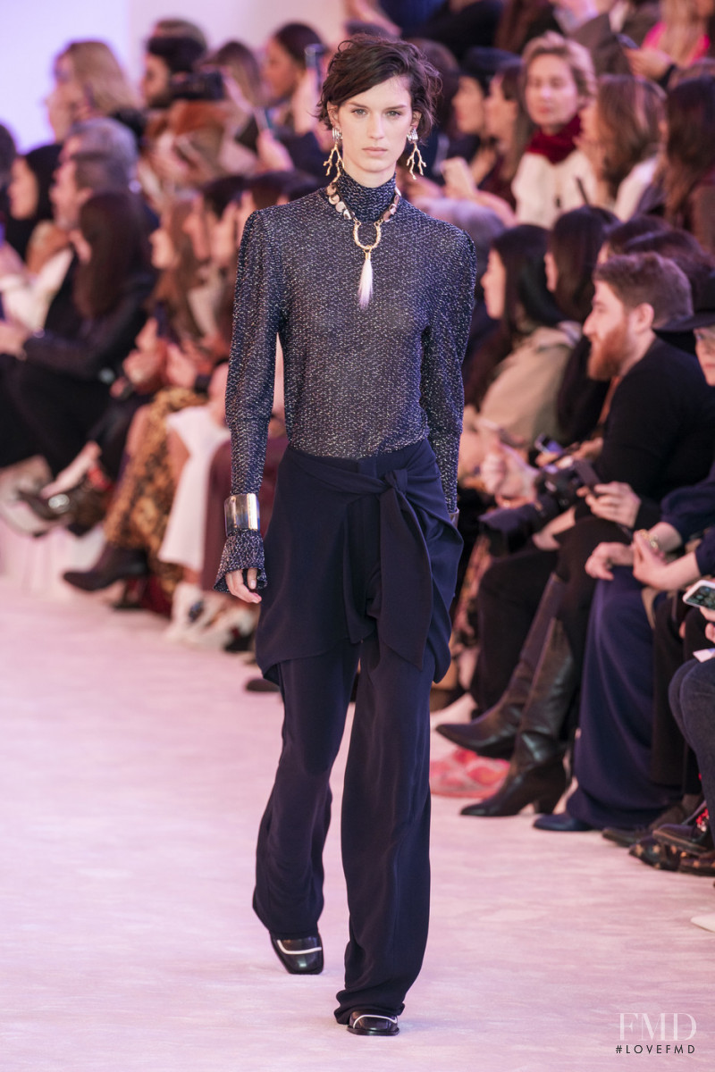 Marte Mei van Haaster featured in  the Chloe fashion show for Autumn/Winter 2019