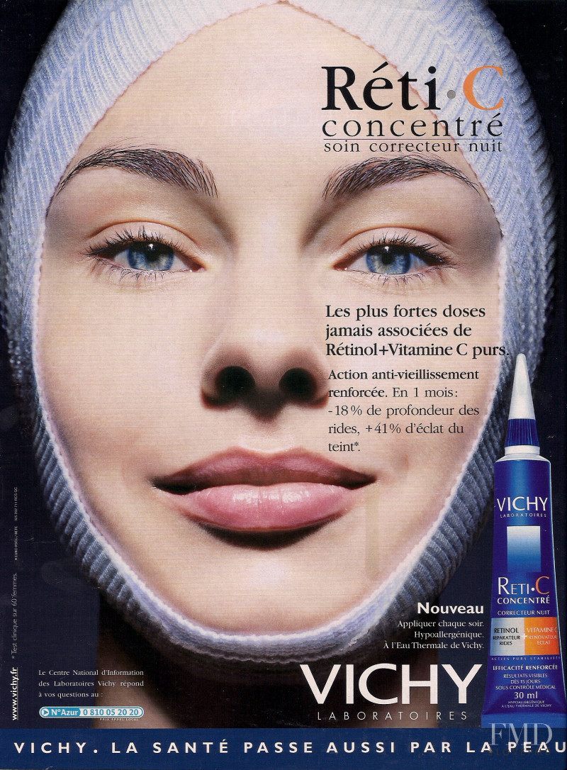 Connie Houston featured in  the Vichy Reti C Night advertisement for Autumn/Winter 2000