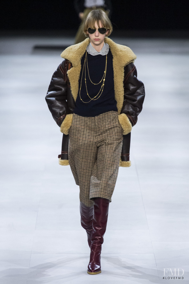 Bente Oort featured in  the Celine fashion show for Autumn/Winter 2019