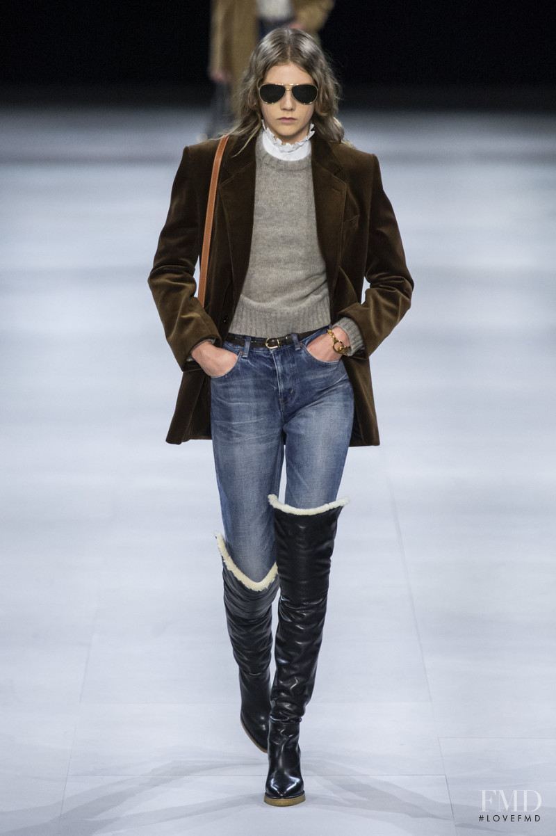 Marland Backus featured in  the Celine fashion show for Autumn/Winter 2019