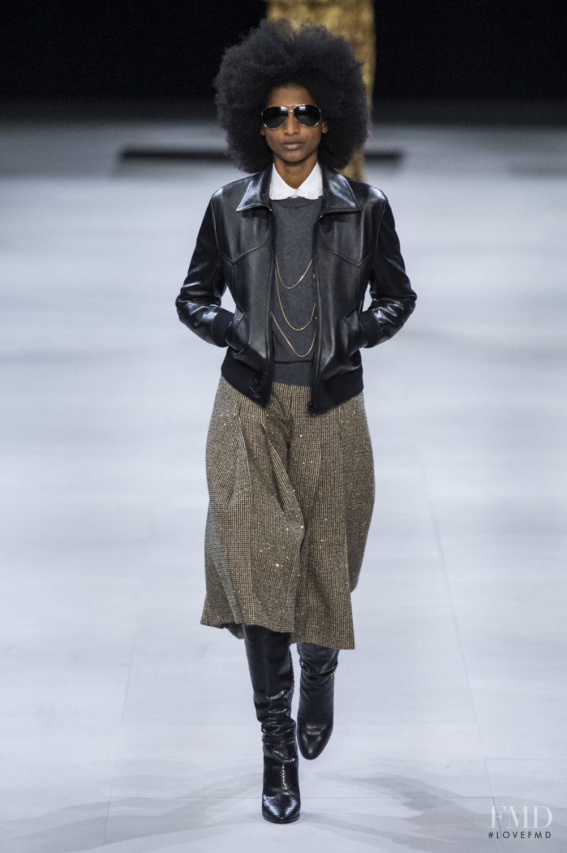 Tash Ogeare featured in  the Celine fashion show for Autumn/Winter 2019