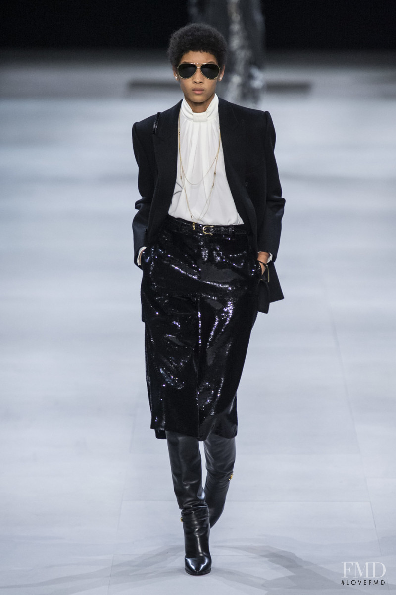 Licett Morillo featured in  the Celine fashion show for Autumn/Winter 2019