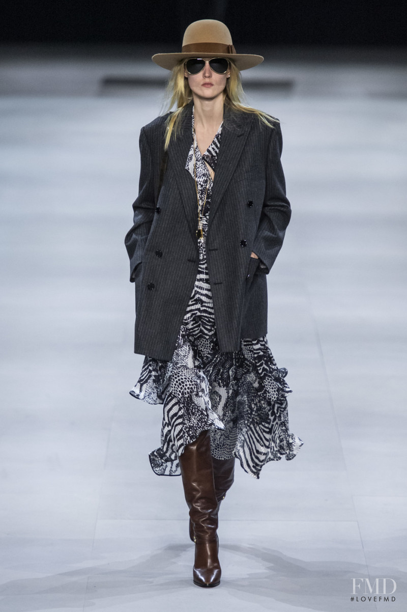 Harleth Kuusik featured in  the Celine fashion show for Autumn/Winter 2019